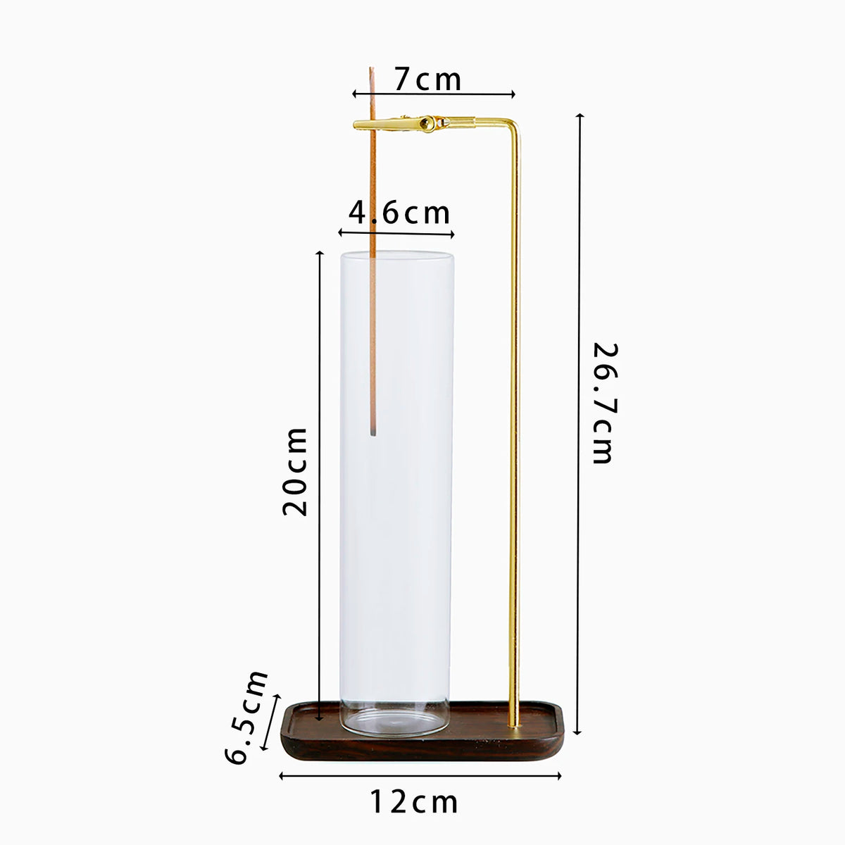 2-in-1 Glass and Metal Incense Holder