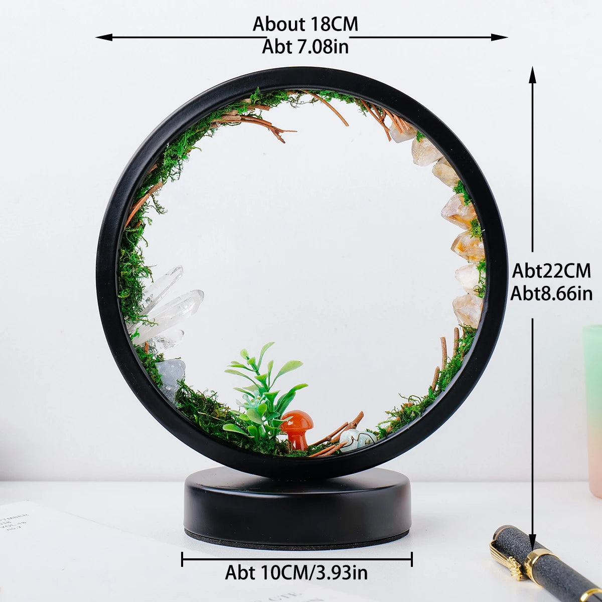 LED Crystal Forest Ring Lamp