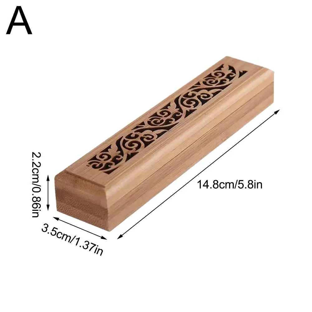 Natural Bamboo Incense Holder with Lid